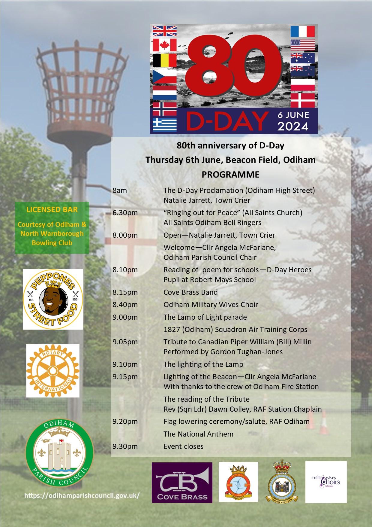 Programme of events 80th D Day